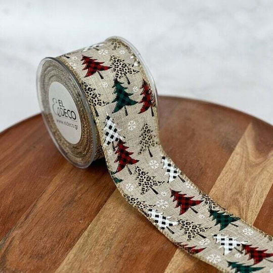 ED Collection Christmas Ribbon Red 900x6.7cm 1pc