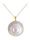 Μενταγιόν Κ18 Χρυσό Mother Pearl F126538
