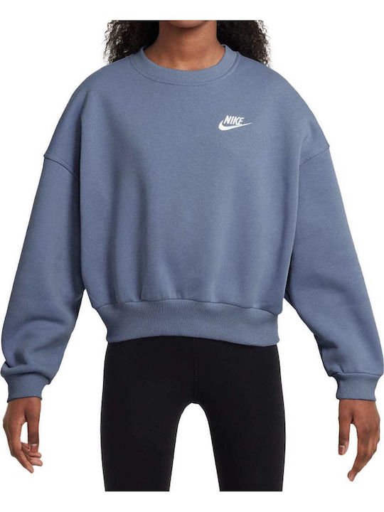 Nike Fleece Παιδικό Φούτερ Μπλε Sportswear Club