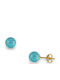 14K Gold Earrings with Turquoise Base G318635tq