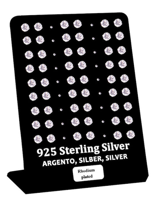 Ro-Ro Accessories Ohrringe mit Clip aus Silber mit Steinen