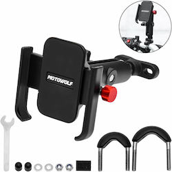 Motowolf Suport de Telefon mobil Motocicletă cu braț reglabil 6.7" pentru pe volan