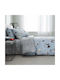 Vesta Home Σετ Σεντόνια Μονά Βαμβακερά Game Γκρι 170x260cm 3τμχ
