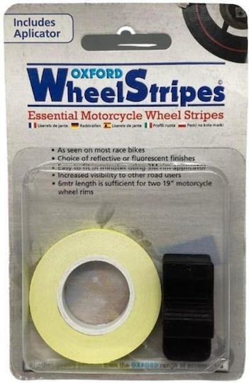 Oxford Wheel Stripes Flo Yellow & Appl 7mmx6m