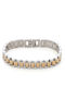 Visetti Men's Steel Gold Plated Bracelet 22cm