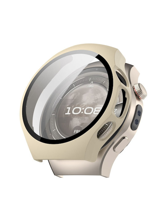 Carcasă de Plastic cu Sticlă în culoarea Bej pentru Huawei Watch 5 - 42mm Carcasă de Plastic cu Sticlă în culoarea Bej pentru Huawei Watch 5 - 42mm