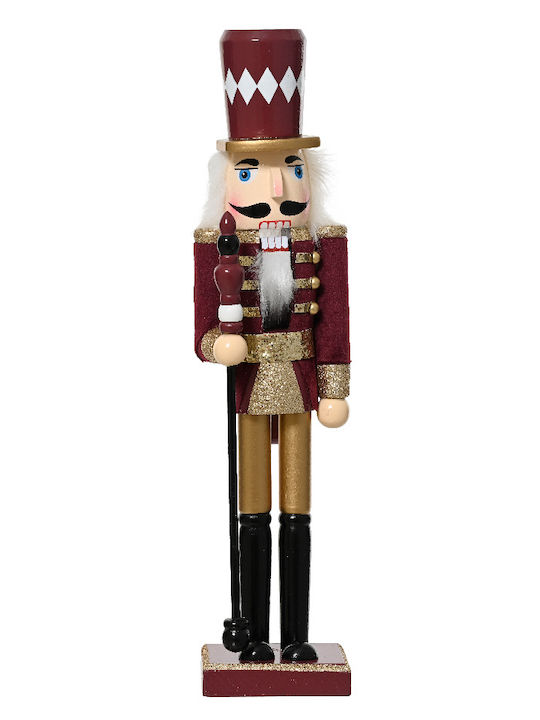 Kaemingk Wooden Christmas Nutcracker 38cm Multicolour