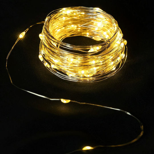 40 Λαμπάκια LED 4μ. Θερμό Λευκό Μπαταρίας σε Σειρά