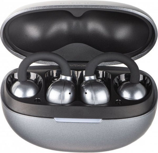 Infinix Zclip XEO4 Open Ear Bluetooth Handsfree Earphones with Charging Case Gray