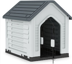 Costway Dog House Plastic Gray Costway Dog House Plastic Gray