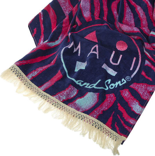 Maui & Sons Beach Towel Cotton Fuchsia 165x90cm.