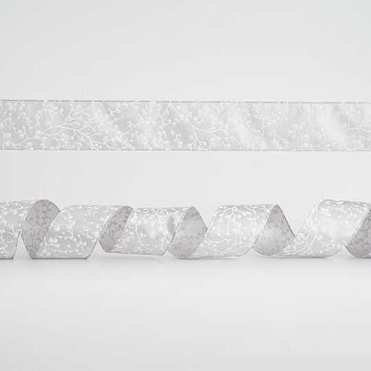 Weihnachtliche Farbband Silber 6Stück
