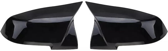 Spiegelabdeckungen Clips Schwarz Klavierlack Batman Stil Für Bmw X1 E84 Suv Facelift 2013-2016