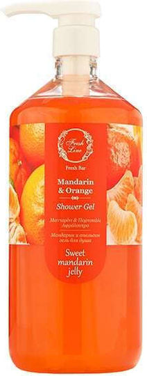 Fresh Line Mandarin & Αφρόλουτρο με Γλυκερίνη & Άρωμα Εσπεριδοειδή 1000ml
