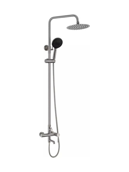 Acquanet Shower Column without Mixer Silver