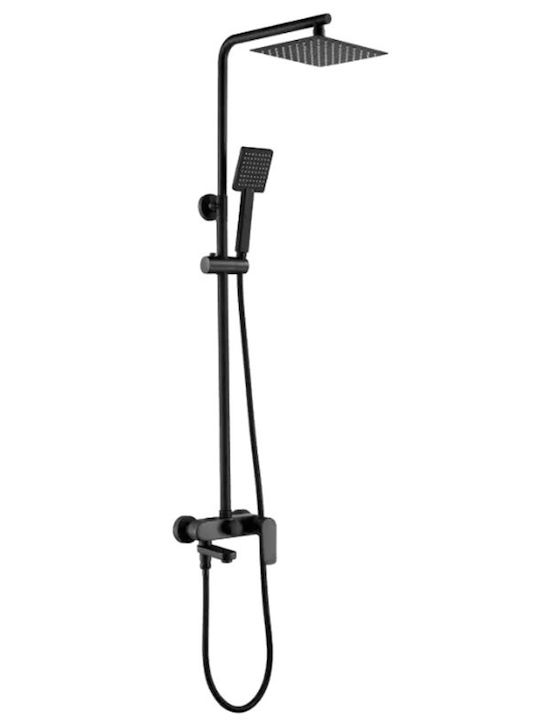 Acquanet Shower Column without Mixer Black Acquanet Shower Column without Mixer Black