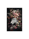 Gemälde Leinwand Zebramuster Blumen Pastell Rahmen 60x90x3,5cm 15/Stück