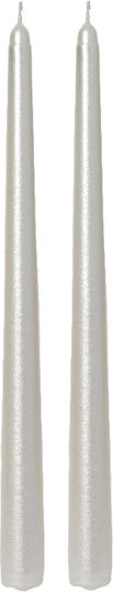 Kaemingk Decorative Candle Taper White 30cm 2pcs