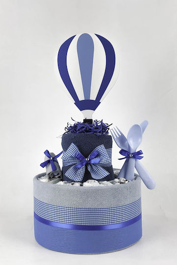 Dama Koupa Diaper Cake din Lemn pentru Băiat