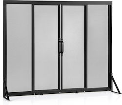 Costway Гориво за камини от метал 96x79см Черен