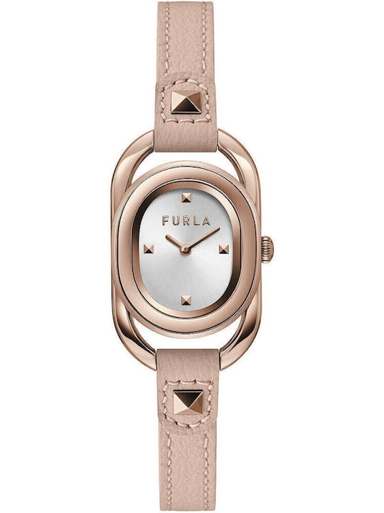 Furla Damen Uhr mit Rosa Lederarmband