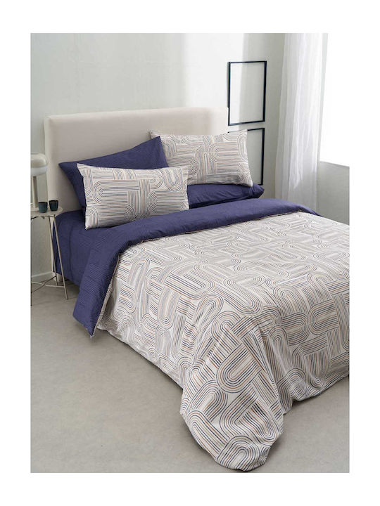 Vesta Home Σετ Παπλωματοθήκη Βαμβακερή Μονή με ...