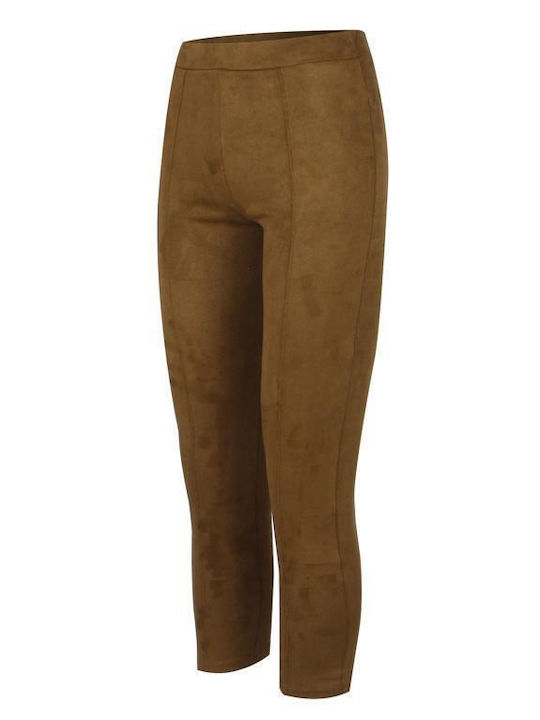 Pucka Femeiesc Tesatura Pantaloni cu Elastic Camel
