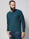 Long Sleeve Blouse Petrol Blue