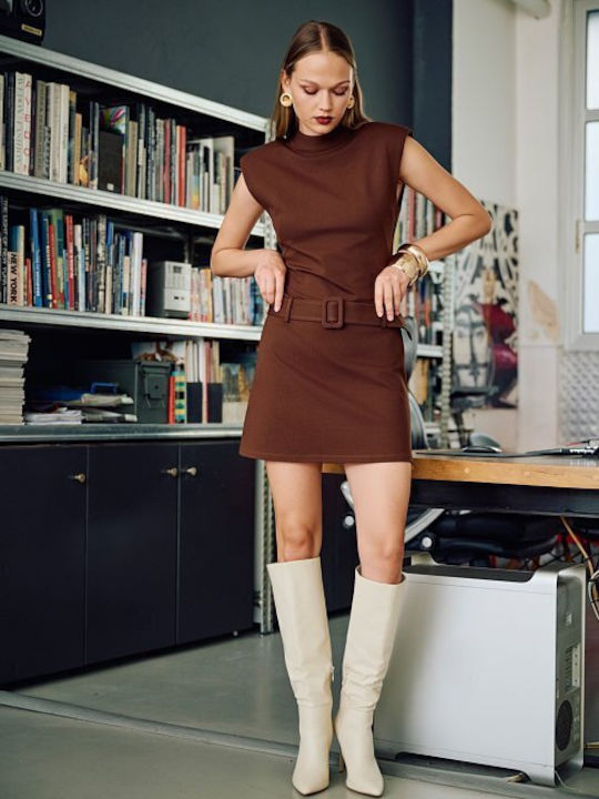 mini brown summer dress Trendy Brown Wrap Mini Dress | Women's Cute Dresses