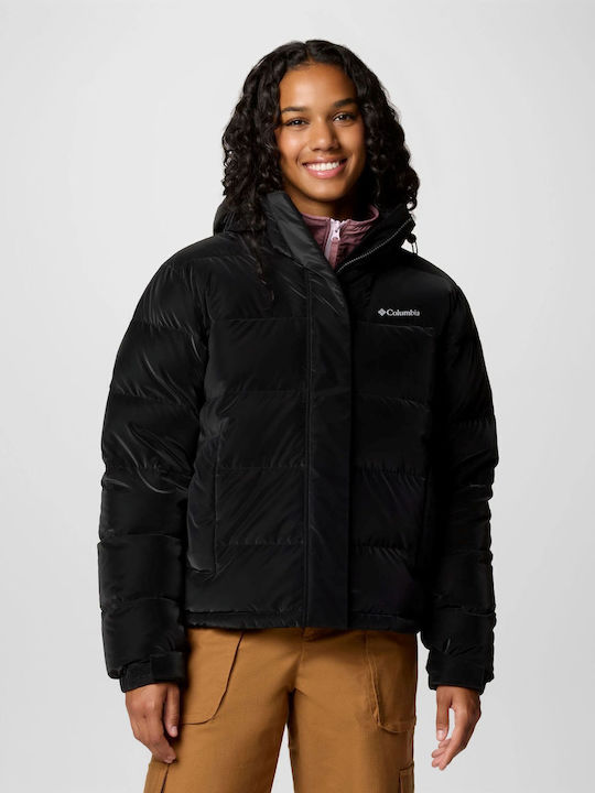 Columbia Point Iii Women's Puffer Jacket for Winter with Hood Black Velvet  Sheen 2085061-010