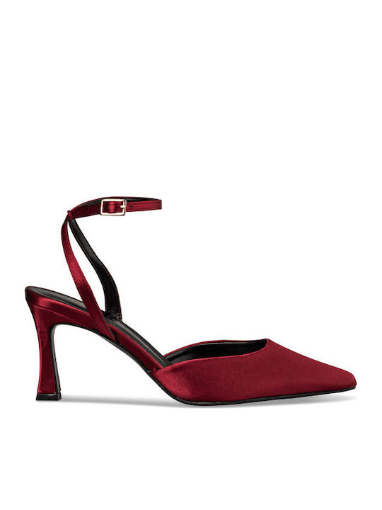 Pumps mit Stiletto-Absatz & Riemchen Rot