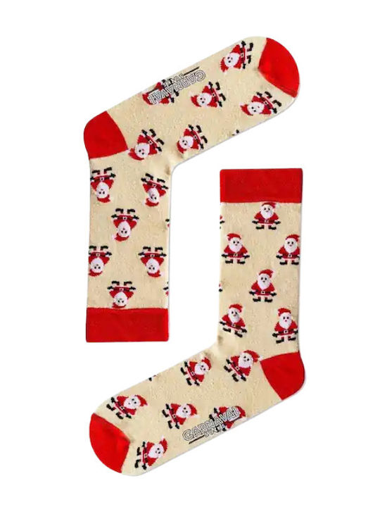 Carnaval Socks Χριστουγεννιάτικες Κάλτσες Μπεζ
