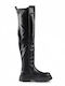 Synthetic Leather Women's Boots Black