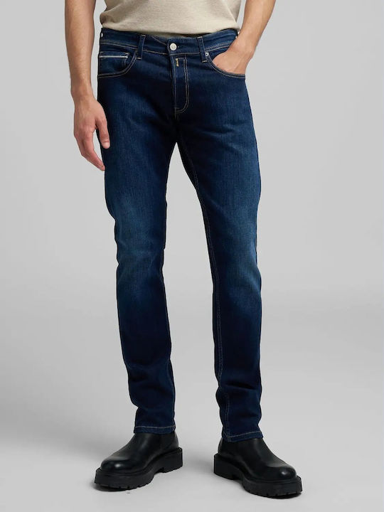 Grover Men's Elastic Jeans Pants With Slim Straight Fit Gray