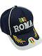 Luciano Faketti Jockey Hat Embroidery Adjustable One Size Cotton Black