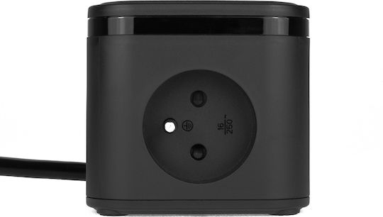 Huslog Удължител PowerCube 3 Гнезда с USB-A и USB-C
