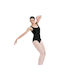 Women's Bodysuit Sheddo Crossed Straps on Back Black