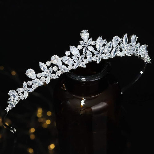 Elegante Tiara Silber Ba12 Haarspange Hrd-ba12