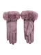 Violet Femei Fleece Manusi Atingere cu blană