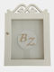 WoodStudio Wall Wedding Crown Case Rectangular Wooden with Monograms 26x36cm (Personalized)