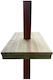 Rectangular Pole Table 70x35x6cm