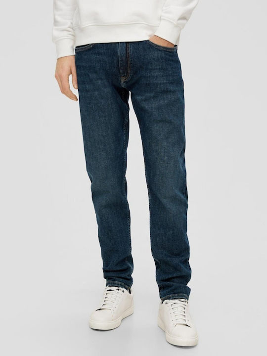 Mauro Pantaloni De Blugi Pentru Bărbați Regular Tapered Fit Albastru Închis