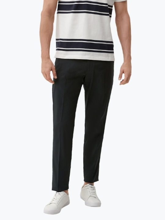 Pantaloni Bărbați De Costum Slim Fit Negri