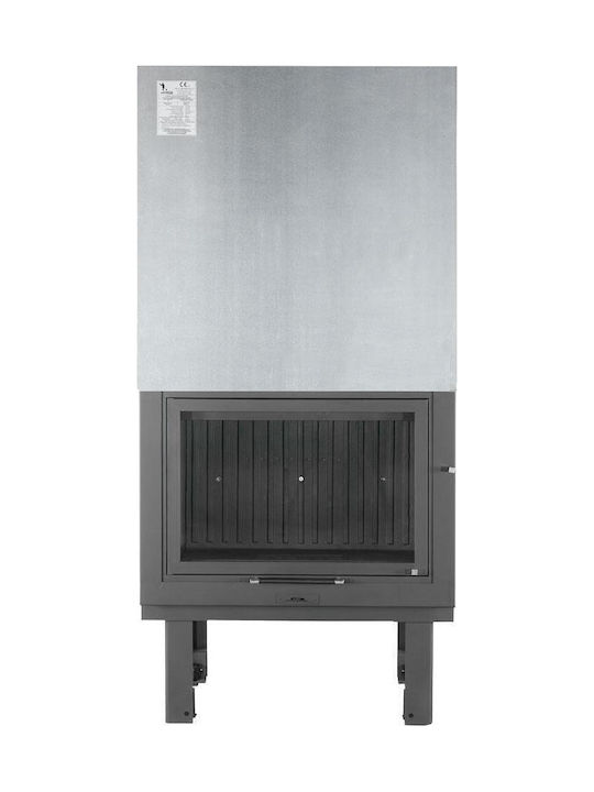 CHytiria Misailidi Eco T-75 Rectangular 45-75 Wood Fireplace Insert with Straight Window Closed Expansion Tank