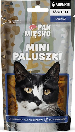 Λιχουδιά Γάτες Mini Paluszki Dorsz Ενήλικος 50g
