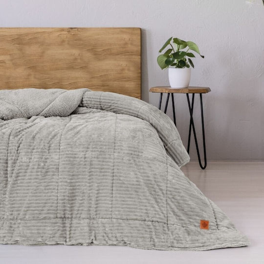 Cottonbox Διπλό 215x195εκ. Wave Wave Grey