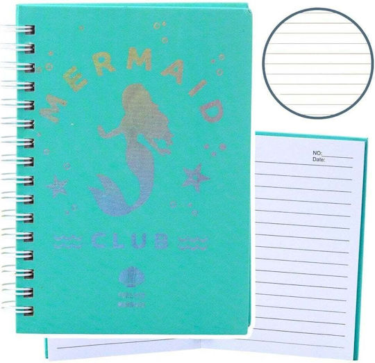 Lean Toys Notebook 80 Sheets A6 Ruled Turquoise