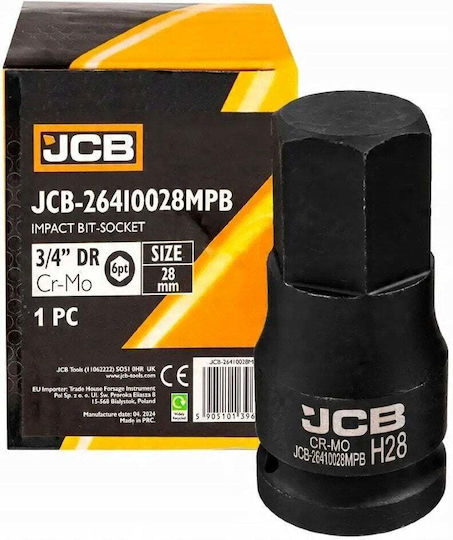 JCB Nuss mit Vierkant-Antrieb 3/4" Durchmesser 3/4" / 28 1Stück