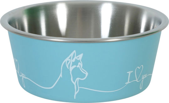 Zolux Zolux Antirutschfutterautomat für Hunde Katzen Love Blau 1700ml