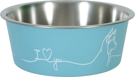 Zolux Zolux Bol Antiderapant pentru Câini Pisici Love Albastru 750ml